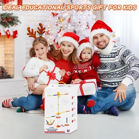 Sports Outdoors Play Toys - 5 in 1 Musical Jump Ring Toss Game Stomping Launch Rocket Launcher Basketball Throw for Kids - Indoor Outside Obstacle Avoidance Gifts for Toddlers Ages 3 4 5 6 7 8 9 in Kuwait