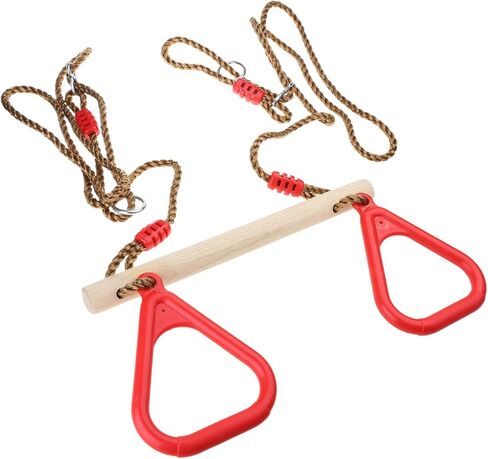Adult Indoor Outdoor Wooden Trapeze Swing with Rings for Sport Birthday Gift Garden Decorations Outdoor Garden Decorations Statues Decoration Stakes Solar in Kuwait
