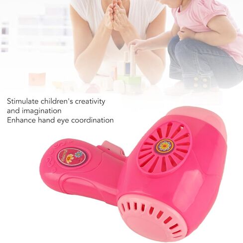 Pretend Hair Dryer Toy Electronic Improve Hand Eye Coordination for Kids Pink in Kuwait