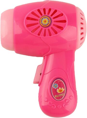 Pretend Hair Dryer Toy Electronic Improve Hand Eye Coordination for Kids Pink in Kuwait