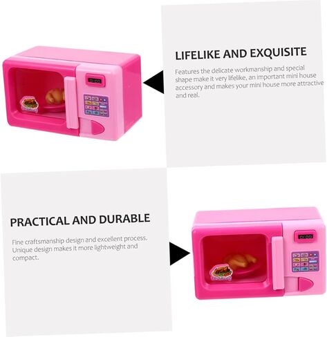 BESPORTBLE 2Pcs Kitchen Appliance Simulation for Fun Rice Cooker Microwave Play for Dollhouse Play and Creative Pretend Cooking Activities in Kuwait