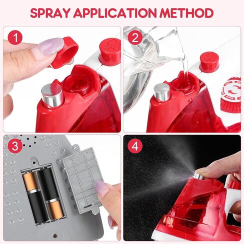 Toddmomy Mini Electric Iron Toy for Kids, Mini Home Appliance Pretend Play Iron Model Educational Role Play Toy for Kids Girls Boys in Kuwait