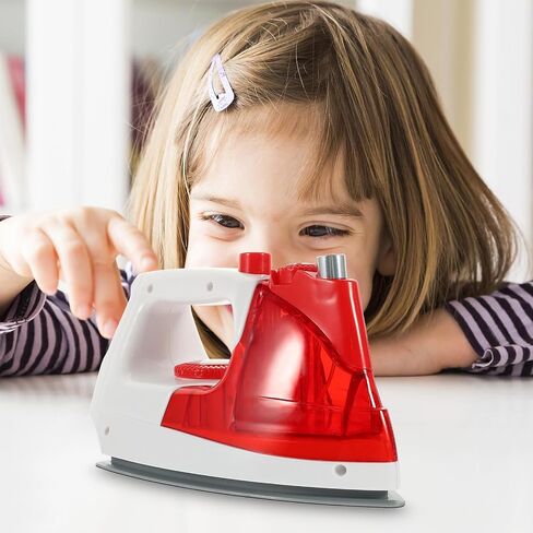 Toddmomy Mini Electric Iron Toy for Kids, Mini Home Appliance Pretend Play Iron Model Educational Role Play Toy for Kids Girls Boys in Kuwait