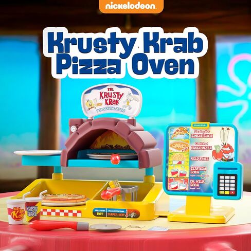 Spongebob Krusty Krab Pizza Oven for Kids, Pizza Toy and Toy Microwave with Realistic Play Food, Kitchen Toy Set, Kids Cooking Sets Real Experience for Toddler Pretend Play. in Kuwait