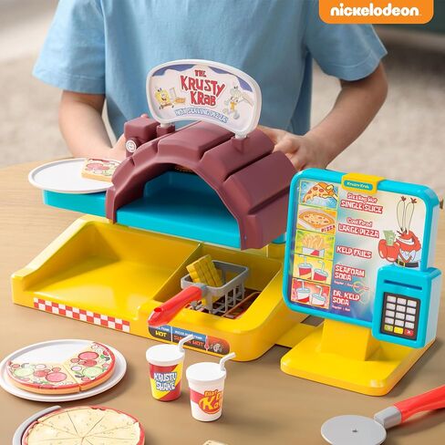Spongebob Krusty Krab Pizza Oven for Kids, Pizza Toy and Toy Microwave with Realistic Play Food, Kitchen Toy Set, Kids Cooking Sets Real Experience for Toddler Pretend Play. in Kuwait