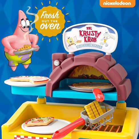 Spongebob Krusty Krab Pizza Oven for Kids, Pizza Toy and Toy Microwave with Realistic Play Food, Kitchen Toy Set, Kids Cooking Sets Real Experience for Toddler Pretend Play. in Kuwait