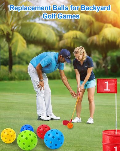 HOTWIND 6-Pack Backyard Golf Replacement Balls 3" Colorful with Carry Bag in Kuwait
