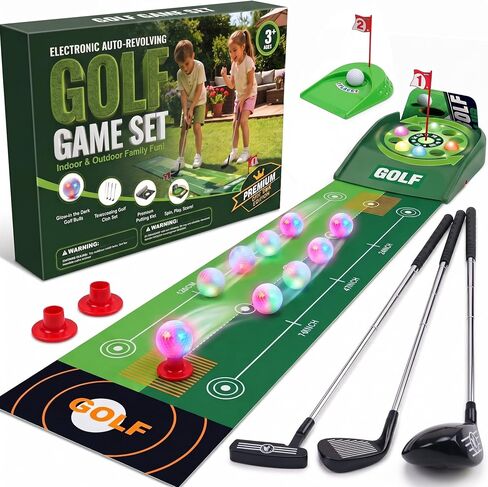 Kids 2-in-1 Golf Training Set, LED Balls Indoor Outdoor Ages 3-12 in Kuwait