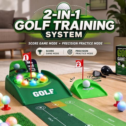 Kids 2-in-1 Golf Training Set, LED Balls Indoor Outdoor Ages 3-12 in Kuwait