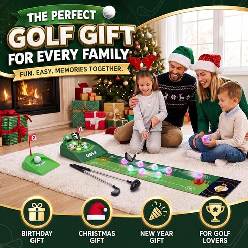 Kids 2-in-1 Golf Training Set, LED Balls Indoor Outdoor Ages 3-12 in Kuwait