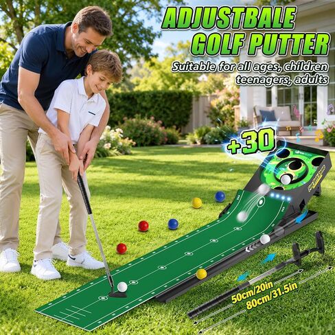 VATOS Golf Putting Mat for Kids with Auto Ball Return,Sound & Light Effects in Kuwait