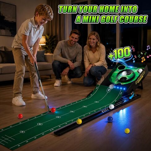 VATOS Golf Putting Mat for Kids with Auto Ball Return,Sound & Light Effects in Kuwait