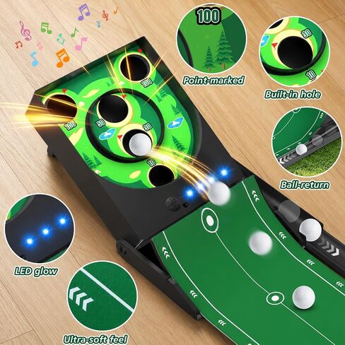 VATOS Golf Putting Mat for Kids with Auto Ball Return,Sound & Light Effects in Kuwait