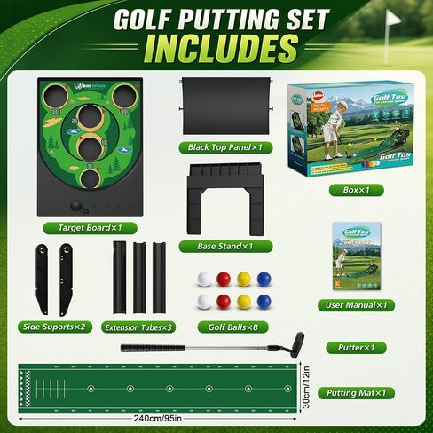 VATOS Golf Putting Mat for Kids with Auto Ball Return,Sound & Light Effects in Kuwait