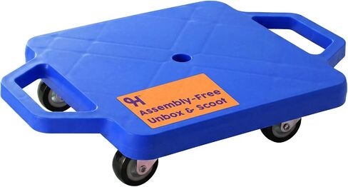 Hurtle Scooter Board for Kids with Safety Handles — Heavy Duty Gym Floor Scooter with 360° Wheels for PE, Indoor Active & Sensory Play — Supports 200lbs. Includes Cones & Tow Strap in Kuwait