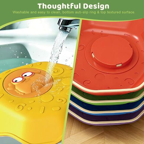 8 PCs Turtle Stepping Stones for Kids, Durable Non-Slip Sensory Balance Stepping Stones with Game Spinner Promoting Toddler's Balance & Coordination Skills, Indoor & Outdoor Toys in Saudi Arabia