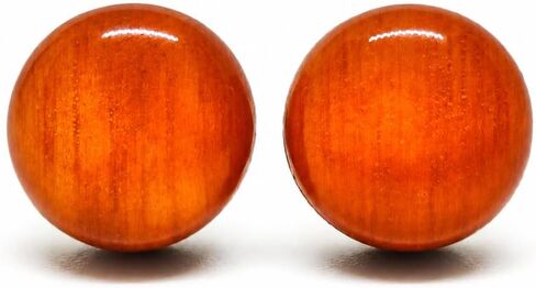 Stud Earrings, Neutral Earth Tones, 10 mm, Handmade, for Women Men Girls Stainless Steel Posts for Sensitive Ears, Color Dot Studs (Terracotta Orange) in Saudi Arabia