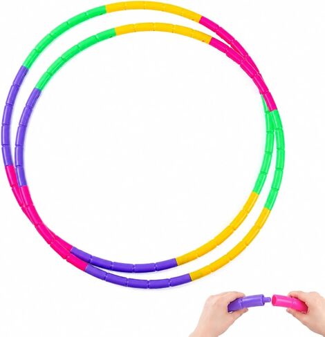 2-Pack Detachable Hula Hoop Snap Together Exercise Hoop in Kuwait