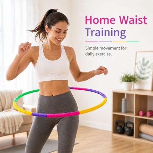 2-Pack Detachable Hula Hoop Snap Together Exercise Hoop in Kuwait