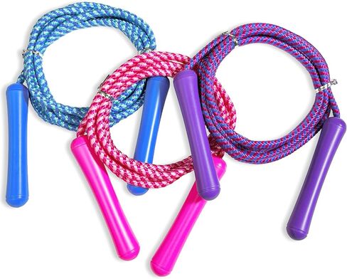 GiftExpress Adjustable Size Colorful Jump Rope for Kids and Teens - Outdoor Indoor Fun Games Skipping Rope Exercise Fitness Activity and Party Favor in Kuwait