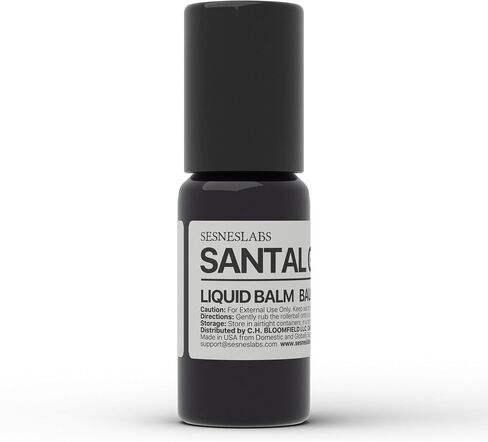 sesneslabs Santal Grass Roll-On, Perfume, Alcohol Free, Olfactive Marker, Niche Scent, Eucalyptus, Papyrus, Cardamom, Sandalwood Essential Oils Blend, Unisex Perfum for Women and Men 10ml/.33 fl Oz in Kuwait