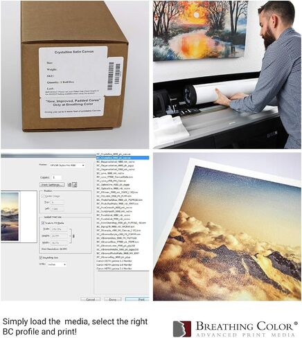 Crystalline Satin Bright White, Poly-Cotton Inkjet Canvas 60in x 40ft Roll Makes Color and Contrast Art Pop With Its Exquisite Satin Finish in Kuwait