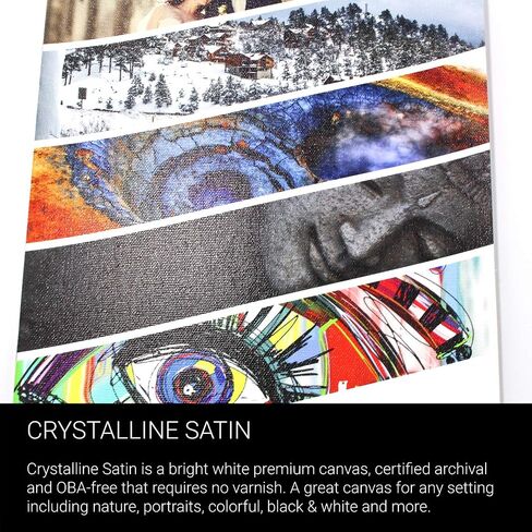 Crystalline Satin Bright White, Poly-Cotton Inkjet Canvas 60in x 40ft Roll Makes Color and Contrast Art Pop With Its Exquisite Satin Finish in Kuwait