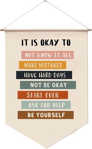 Safe Space Wall Hanging, Therapy Office Wall Decor, Counseling Banner, School Counselor Office Wall Decor, Classroom Decor, School Psychologist, Mental Health Banners in Kuwait