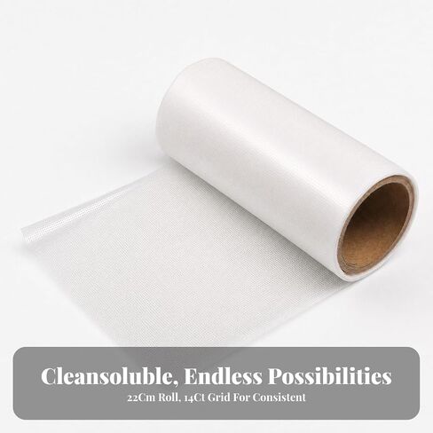 kowaku Water Soluble Cross Stitch Canvas | 14-Count Gridded, Cross Stitch Cloth Roll, for Garment Personalization in Kuwait