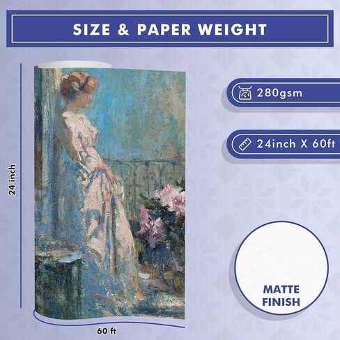 Koala Printable Polyester Matte Canvas Roll, 24 inch x 60ft in Kuwait