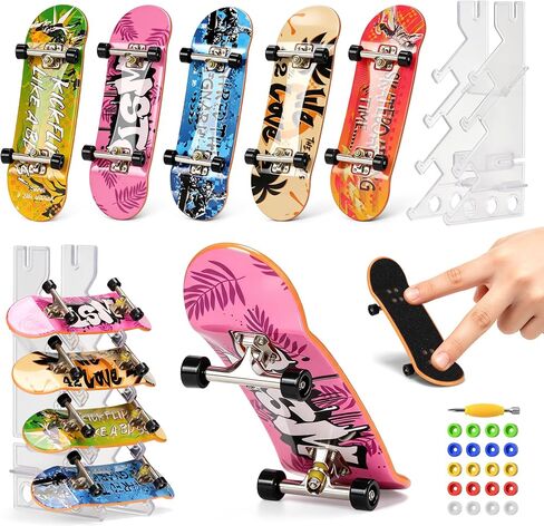 Mini Skateboard Set with 5 Pro fingerboards, Rack and Gift Box in Saudi Arabia