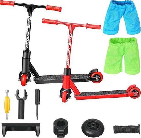Civaner 22 Pcs Mini Finger Scooter Skateboards Toys for Kids, Red, Black in Kuwait