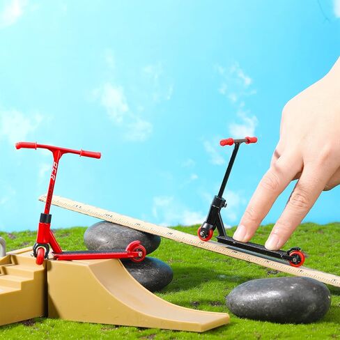 Civaner 22 Pcs Mini Finger Scooter Skateboards Toys for Kids, Red, Black in Kuwait