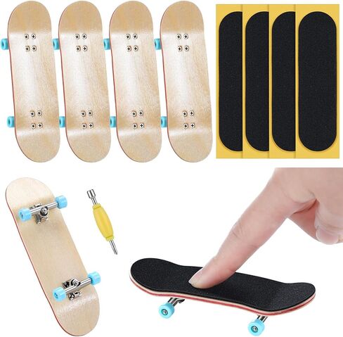 4 Set Professional Finger Skateboard Maple Wooden Mini Fingerboard in Kuwait