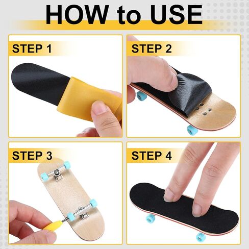 4 Set Professional Finger Skateboard Maple Wooden Mini Fingerboard in Kuwait