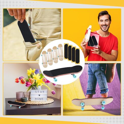 4 Set Professional Finger Skateboard Maple Wooden Mini Fingerboard in Kuwait