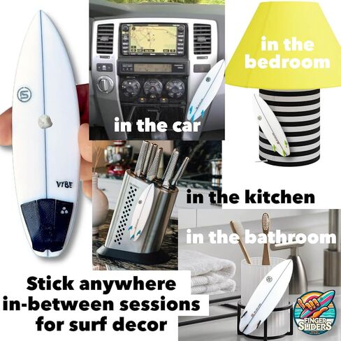 Finger Sliders 2026 VYBE Mini Surfboard, White Shortboard in Saudi Arabia