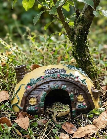Toad Frog House Resin Reptile Hide Cave for Outside Garden Tank in Kuwait