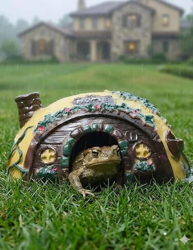 Toad Frog House Resin Reptile Hide Cave for Outside Garden Tank in Kuwait