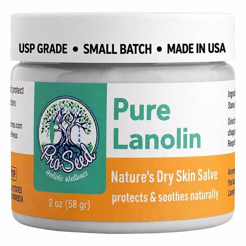 100% Pure HANDMADE Fresh Lanolin USP US Pharmacopeia Grade | for Itchy Dry Skin and Eczema Symptoms | Small Batch | No more wind burn, sore nipples, cracked skin | Holistic Vaseline Alternative in Kuwait