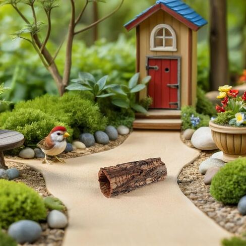 Natural Cork Bark Reptile Hideout Tube, 7.86 Inch Terrarium Log Decor in Kuwait