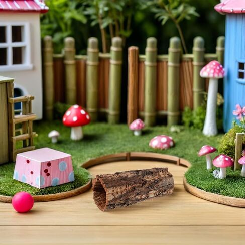 Natural Cork Bark Reptile Hideout Tube, 7.86 Inch Terrarium Log Decor in Kuwait