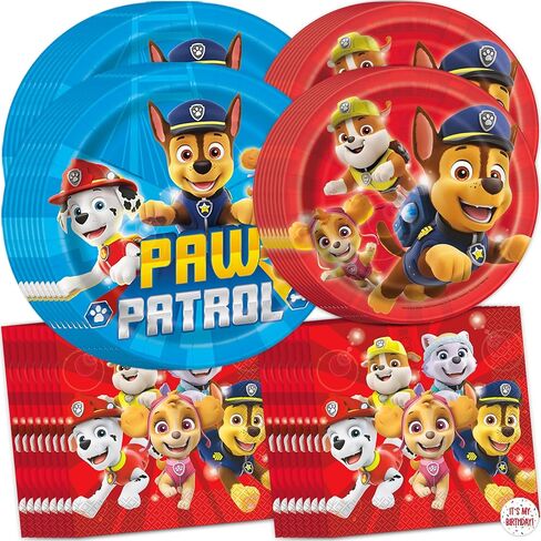 Paw Patrol Plates and Napkins - Paw Patrol Birthday Decorations for Party in Kuwait