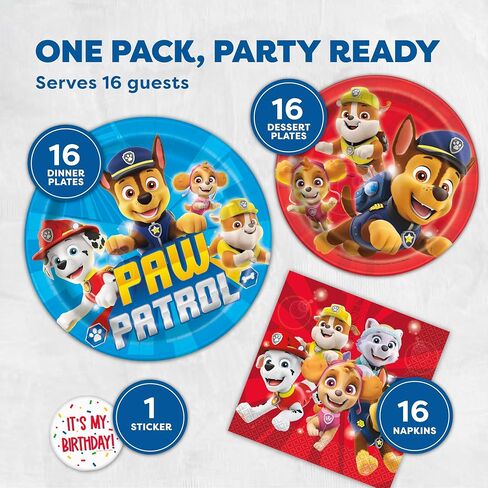 Paw Patrol Plates and Napkins - Paw Patrol Birthday Decorations for Party in Kuwait