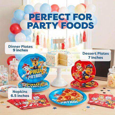 Paw Patrol Plates and Napkins - Paw Patrol Birthday Decorations for Party in Kuwait