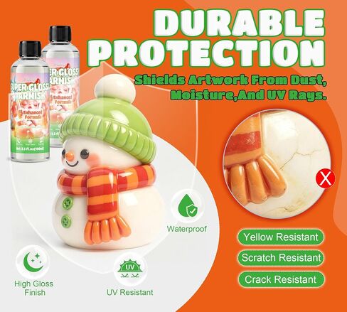 Air Dry Clay Glaze,200ml Upgraded Polymer Clay Glaze,Protect Clay Surfaces in Saudi Arabia