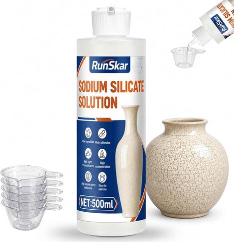 Sodium Silicate Liquid,Sodium Silicate Water Glass,Waterglass, 17.6 Fl.Oz in Kuwait