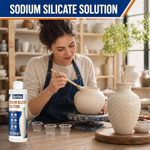 Sodium Silicate Liquid,Sodium Silicate Water Glass,Waterglass, 17.6 Fl.Oz in Kuwait
