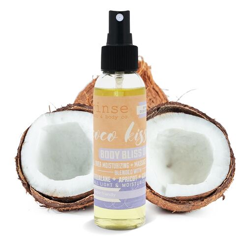 Almond & Honey Body Oil Moisturizer Spray - Natural, Light & Fast Absorbing | Squalane, Grapeseed & Apricot Oil | All Skin Types | Shower & Massage | Vitamin E | Handmade | 4floz in Kuwait