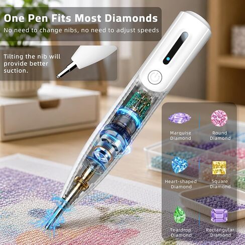 Electric Diamond Art Pen, Wireless Vacuum Diamond Painting Pen for Adults in Kuwait